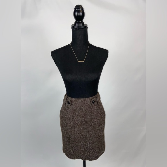 Skirt Brown pockets Banana Republic Size 4P - Picture 4 of 11